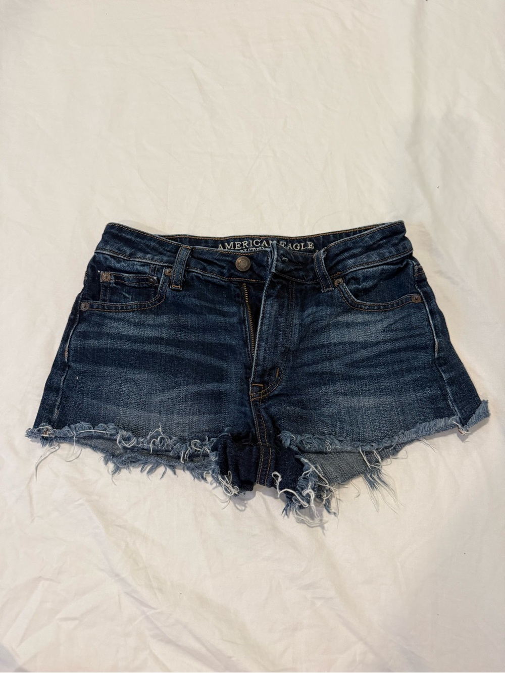 American Eagle Outfitters Dark Wash Denim Cutoff Shorts